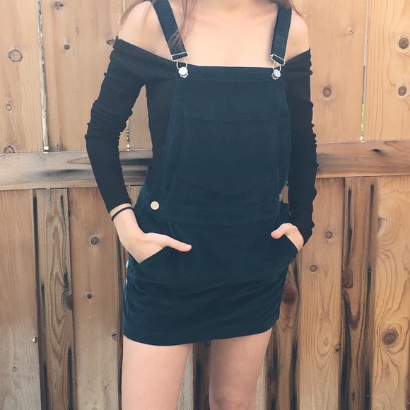 Urban Outfitters Dresses & Skirts - Urban Outfitters velvet overall dress!